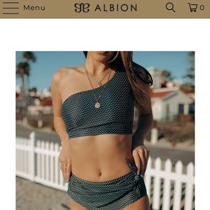 NWT Albion Set midnight dash icon crop top (lg) and matching simone bottoms (m)